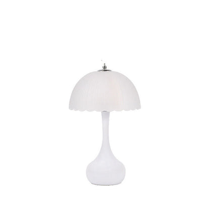 Contemporary Nordic Petal Lamp Shape Iron Glass 1-Light Table Lamp For Bedroom