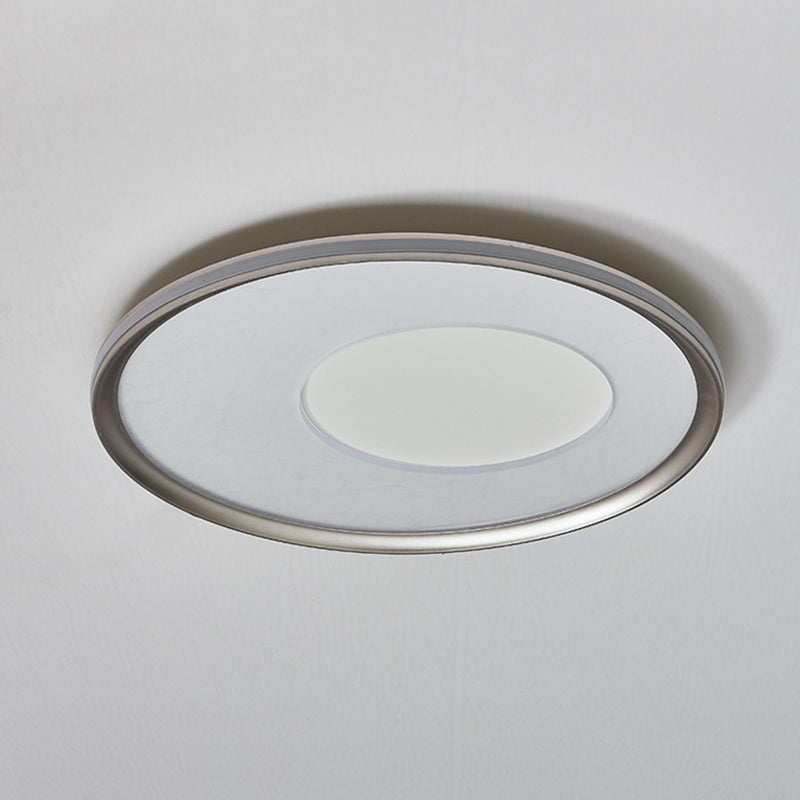 Contemporary Nordic Round Print Acrylic Aluminum LED Flush Mount Ceiling Light For Bedroom