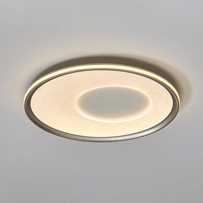 Contemporary Nordic Round Print Acrylic Aluminum LED Flush Mount Ceiling Light For Bedroom