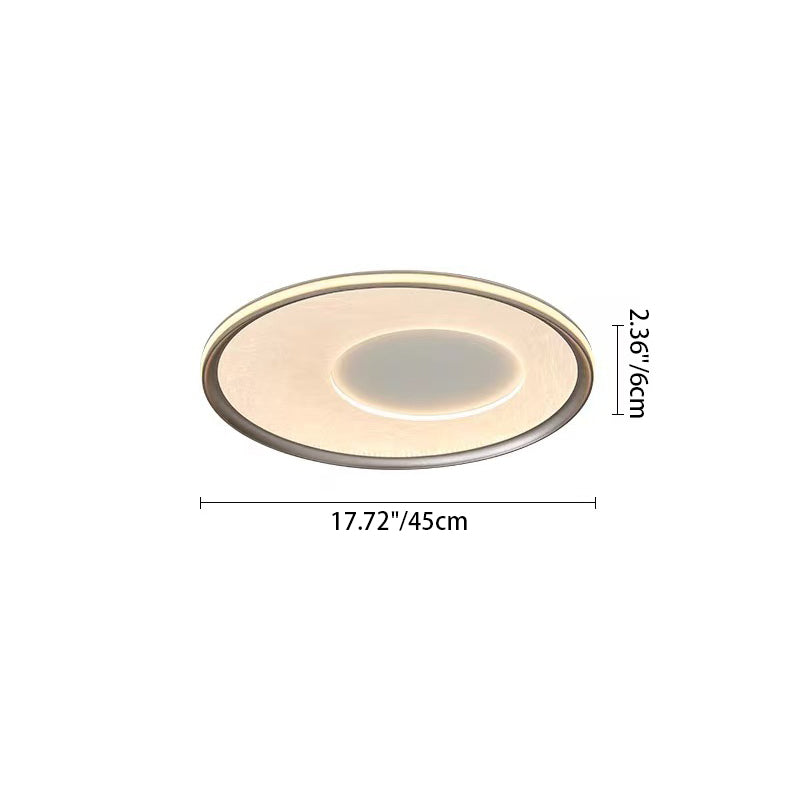 Contemporary Nordic Round Print Acrylic Aluminum LED Flush Mount Ceiling Light For Bedroom