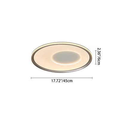 Contemporary Nordic Round Print Acrylic Aluminum LED Flush Mount Ceiling Light For Bedroom