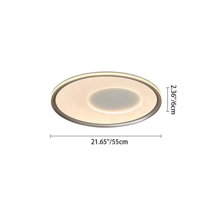 Contemporary Nordic Round Print Acrylic Aluminum LED Flush Mount Ceiling Light For Bedroom