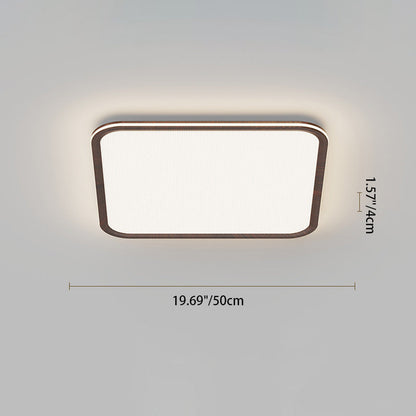 Modern Minimalist Round Square Steering Wheel Iron Aluminum Silicone Acrylic LED Flush Mount Ceiling Light For Bedroom
