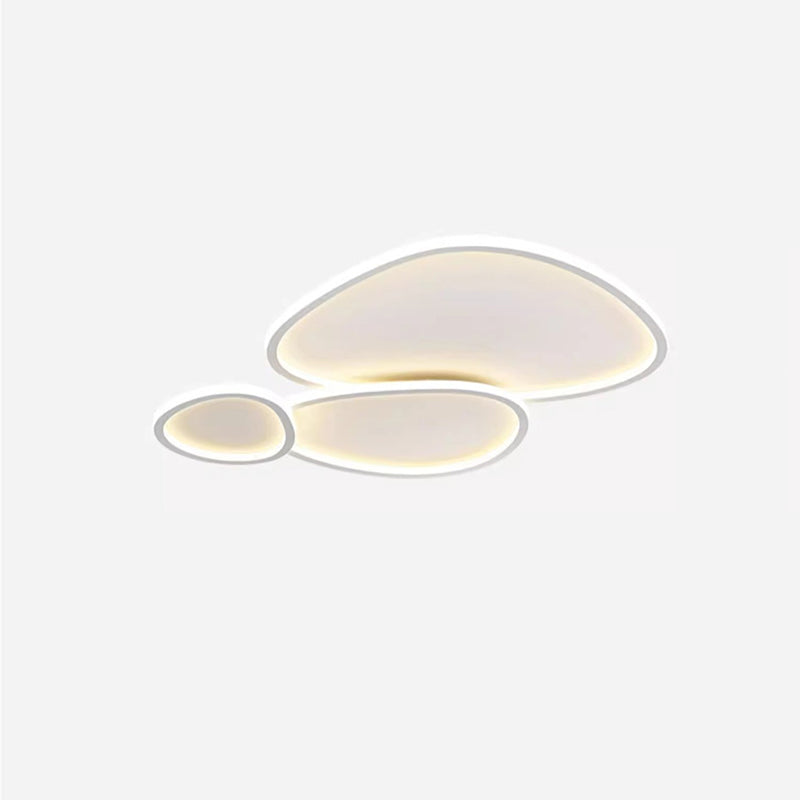 Modern Minimalist Crossing Round Oval Silicone PE LED Flush Mount Ceiling Light For Bedroom
