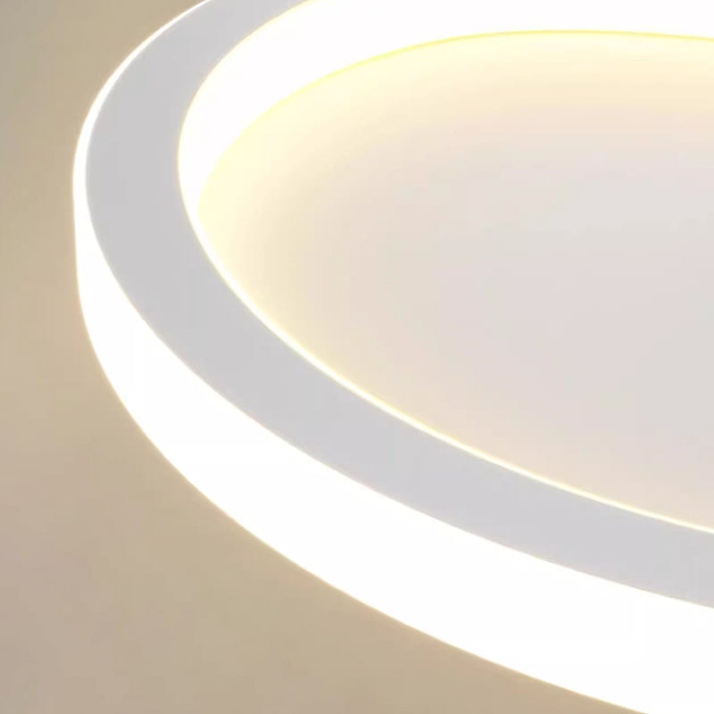 Modern Minimalist Crossing Round Oval Silicone PE LED Flush Mount Ceiling Light For Bedroom