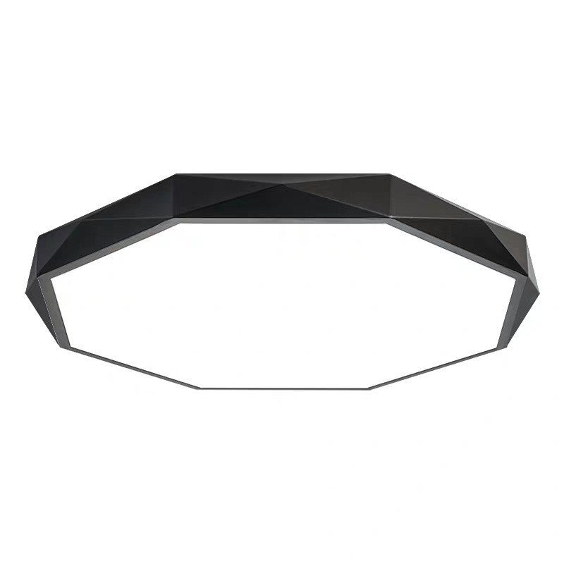 Modern Minimalist Geometric Round Shape Iron Acrylic LED Flush Mount Ceiling Light For Living Room