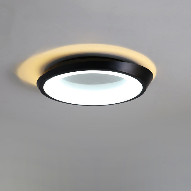 モダンでシンプルな不規則な丸型アイアン金具アクリル製LEDセミフラッシュマウント天井照明（寝室用）