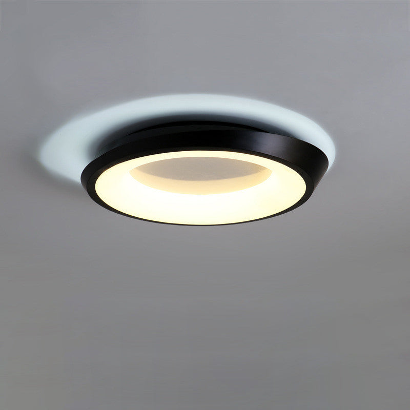 モダンでシンプルな不規則な丸型アイアン金具アクリル製LEDセミフラッシュマウント天井照明（寝室用）
