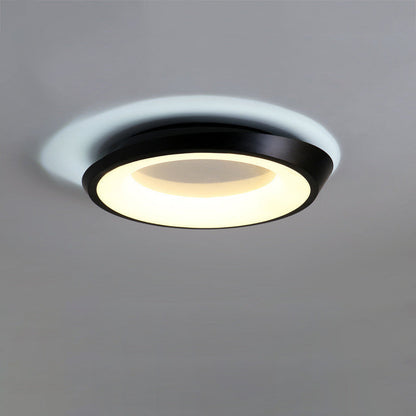 モダンでシンプルな不規則な丸型アイアン金具アクリル製LEDセミフラッシュマウント天井照明（寝室用）