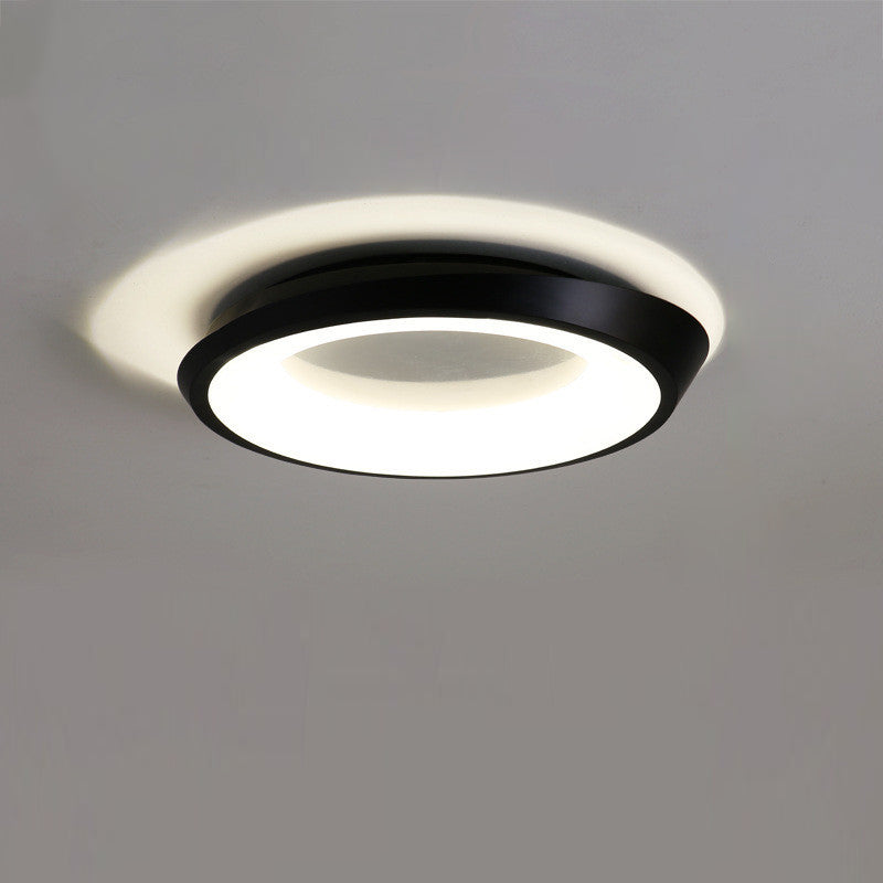 モダンでシンプルな不規則な丸型アイアン金具アクリル製LEDセミフラッシュマウント天井照明（寝室用）