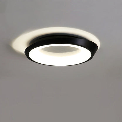 モダンでシンプルな不規則な丸型アイアン金具アクリル製LEDセミフラッシュマウント天井照明（寝室用）