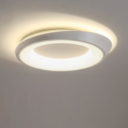 モダンでシンプルな不規則な丸型アイアン金具アクリル製LEDセミフラッシュマウント天井照明（寝室用）