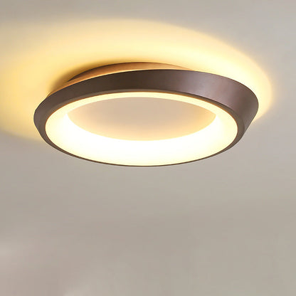 モダンでシンプルな不規則な丸型アイアン金具アクリル製LEDセミフラッシュマウント天井照明（寝室用）