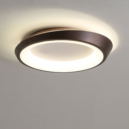 モダンでシンプルな不規則な丸型アイアン金具アクリル製LEDセミフラッシュマウント天井照明（寝室用）
