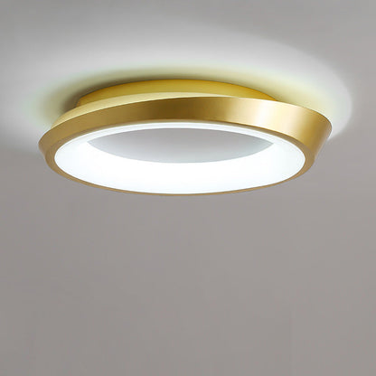 モダンでシンプルな不規則な丸型アイアン金具アクリル製LEDセミフラッシュマウント天井照明（寝室用）