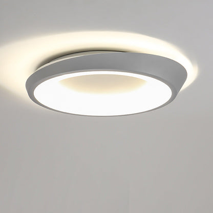 モダンでシンプルな不規則な丸型アイアン金具アクリル製LEDセミフラッシュマウント天井照明（寝室用）