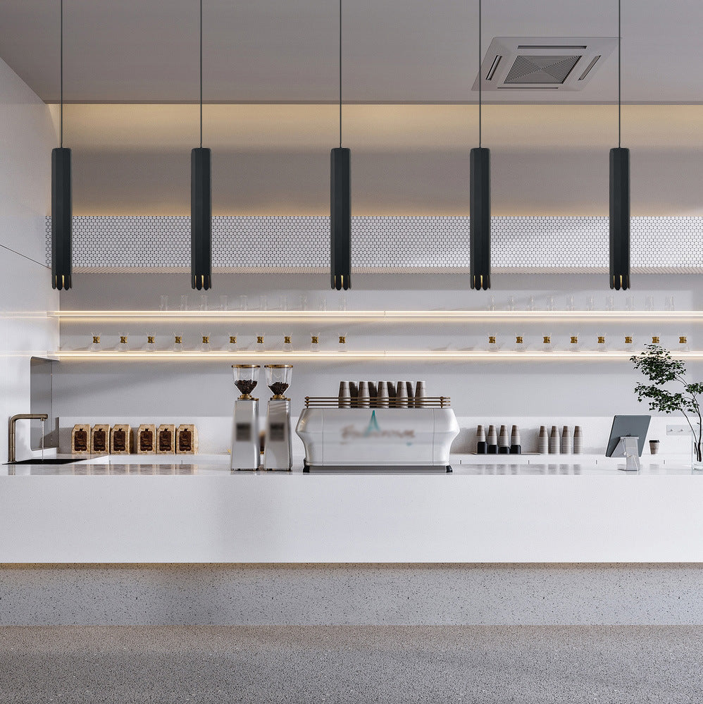Modern Minimalist Liftable Petal Cylinder Aluminum Track LED Pendant Light For Dining Room