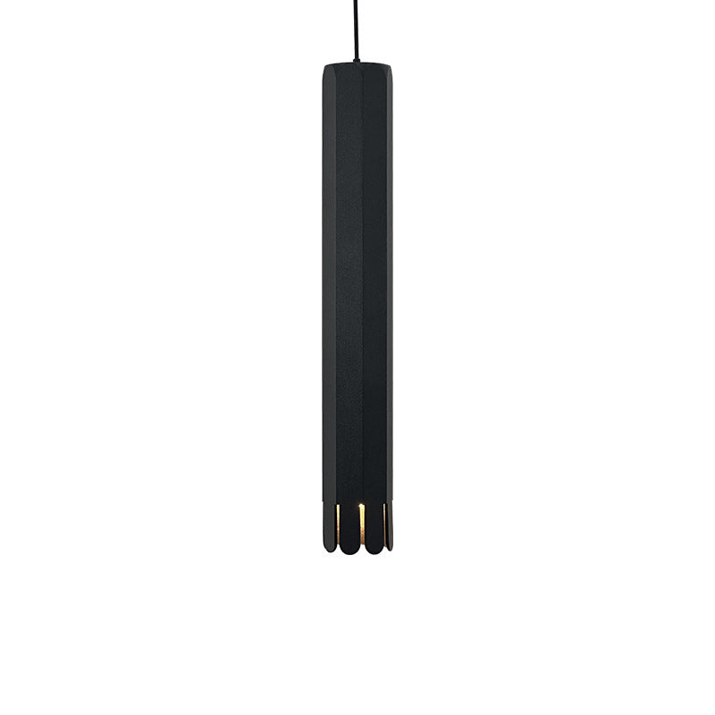 Modern Minimalist Liftable Petal Cylinder Aluminum Track LED Pendant Light For Dining Room
