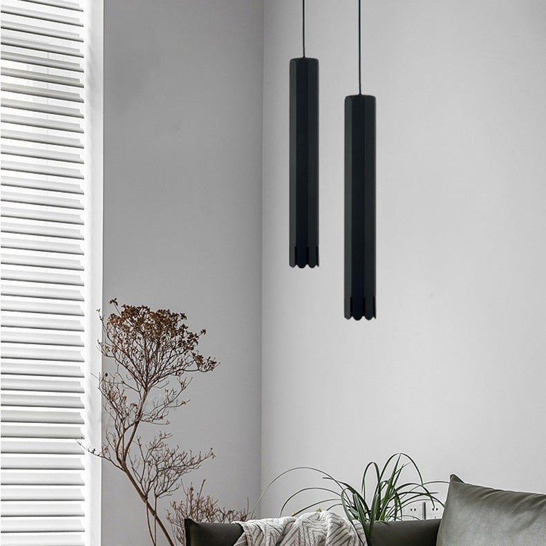 Modern Minimalist Liftable Petal Cylinder Aluminum Track LED Pendant Light For Dining Room