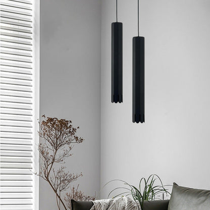Modern Minimalist Liftable Petal Cylinder Aluminum Track LED Pendant Light For Dining Room