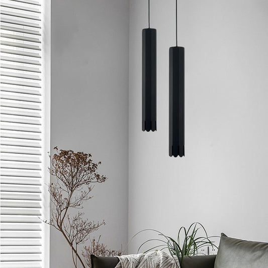Modern Minimalist Liftable Petal Cylinder Aluminum Track LED Pendant Light For Dining Room
