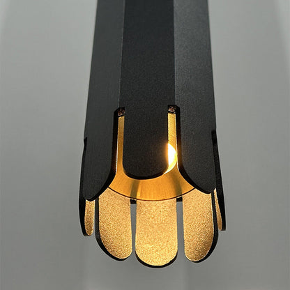 Modern Minimalist Liftable Petal Cylinder Aluminum Track LED Pendant Light For Dining Room