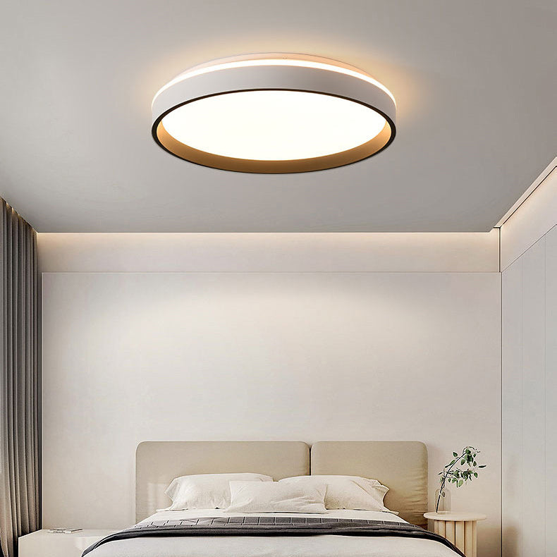Modern Minimalist Round Hardware Acrylic LED Flush Mount Ceiling Light For Bedroom