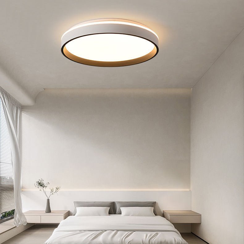 Modern Minimalist Round Hardware Acrylic LED Flush Mount Ceiling Light For Bedroom