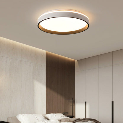 Modern Minimalist Round Hardware Acrylic LED Flush Mount Ceiling Light For Bedroom