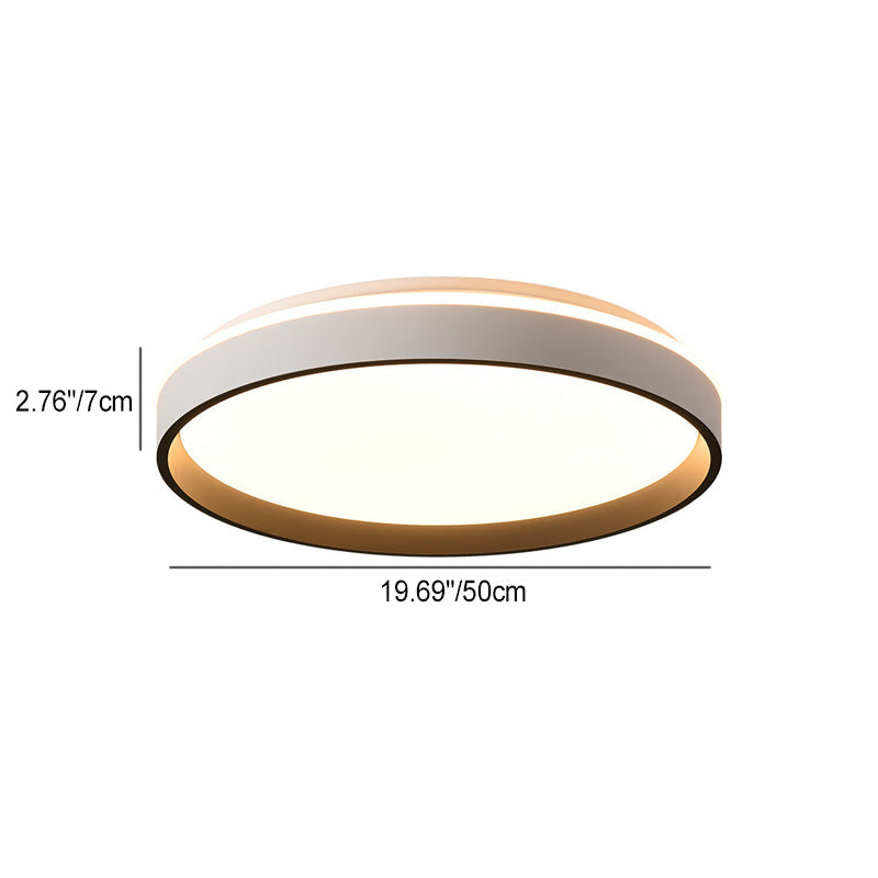 Modern Minimalist Round Hardware Acrylic LED Flush Mount Ceiling Light For Bedroom