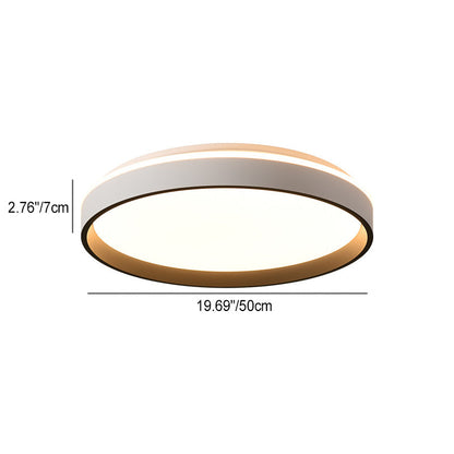 Modern Minimalist Round Hardware Acrylic LED Flush Mount Ceiling Light For Bedroom