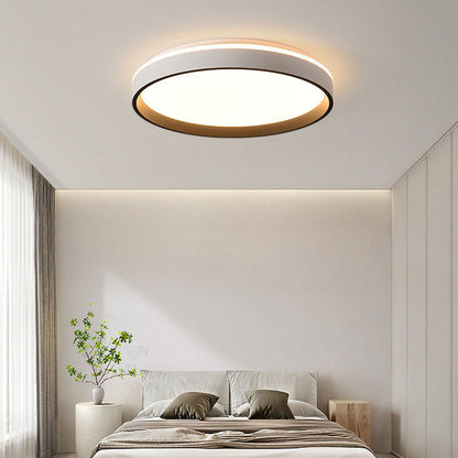 Modern Minimalist Round Hardware Acrylic LED Flush Mount Ceiling Light For Bedroom