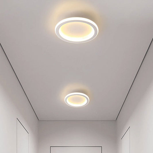 Modern Minimalist Round Square Pentagon Triangle Aluminum Iron Silicone LED Flush Mount Ceiling Light For Living Room
