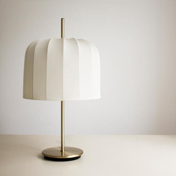 Modern Minimalist Pumpkin Fabric Iron 1-Light Table Lamp For Bedroom