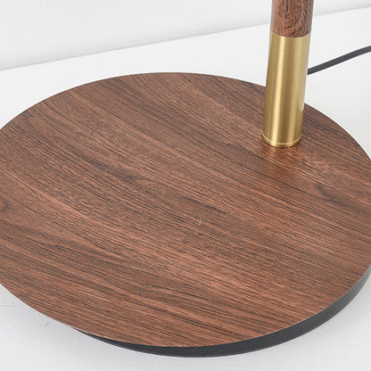 Traditional Chinese Fishing Rod Round Oval Cone Iron Fabric 1-Light Standing Floor Lamp For Living Room
