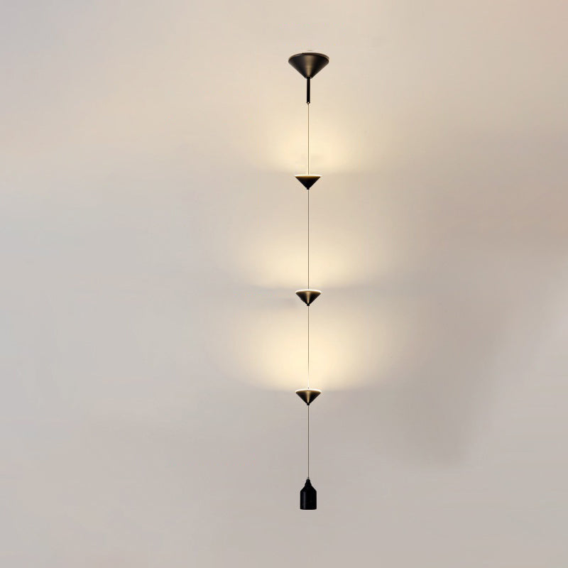 Modern Minimalist Electroplated Marble Strips Iron LED Chandelier For Living Room