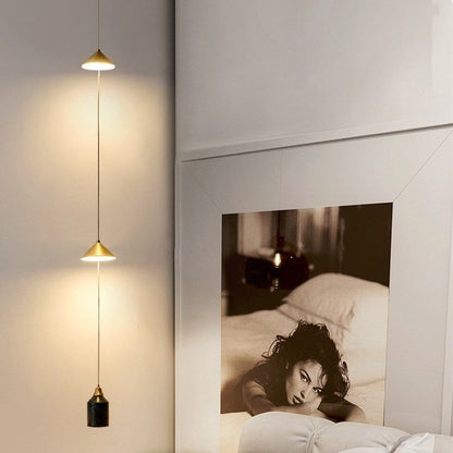 Modern Minimalist Electroplated Marble Strips Iron LED Chandelier For Living Room