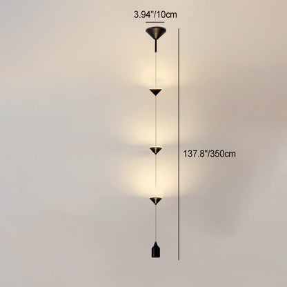 Modern Minimalist Electroplated Marble Strips Iron LED Chandelier For Living Room