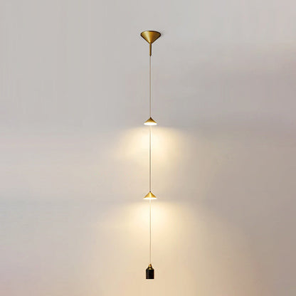 Modern Minimalist Electroplated Marble Strips Iron LED Chandelier For Living Room