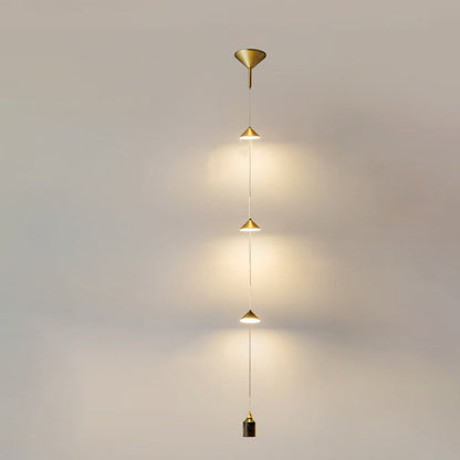 Modern Minimalist Electroplated Marble Strips Iron LED Chandelier For Living Room