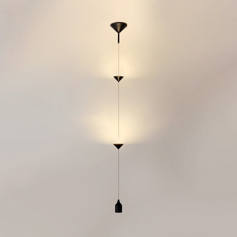 Modern Minimalist Electroplated Marble Strips Iron LED Chandelier For Living Room