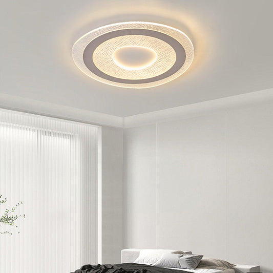 Contemporary Nordic Ice Cracks Irregular Circle Pentagon Triangle Acrylic Iron LED Flush Mount Ceiling Light For Living Room