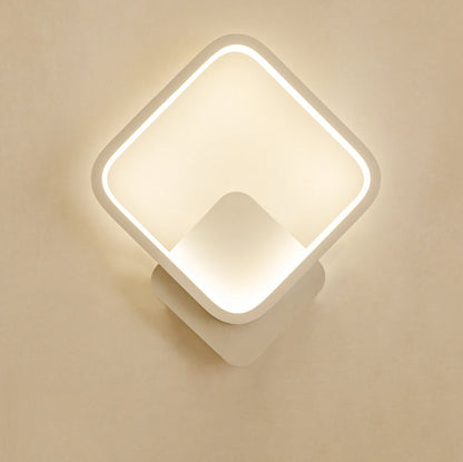 Contemporary Creative Round Square Antler Iron Plastic Silicone LED Wall Sconce Lamp For Bedroom