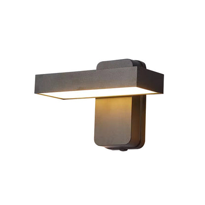 مصباح حائط LED مستطيل الشكل مصنوع من الألومنيوم والأكريليك بتصميم عصري بسيط ومقاوم للماء للاستخدام في الهواء الطلق 