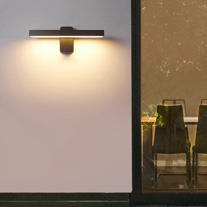 مصباح حائط LED مستطيل الشكل مصنوع من الألومنيوم والأكريليك بتصميم عصري بسيط ومقاوم للماء للاستخدام في الهواء الطلق 