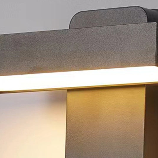 مصباح حائط LED مستطيل الشكل مصنوع من الألومنيوم والأكريليك بتصميم عصري بسيط ومقاوم للماء للاستخدام في الهواء الطلق 