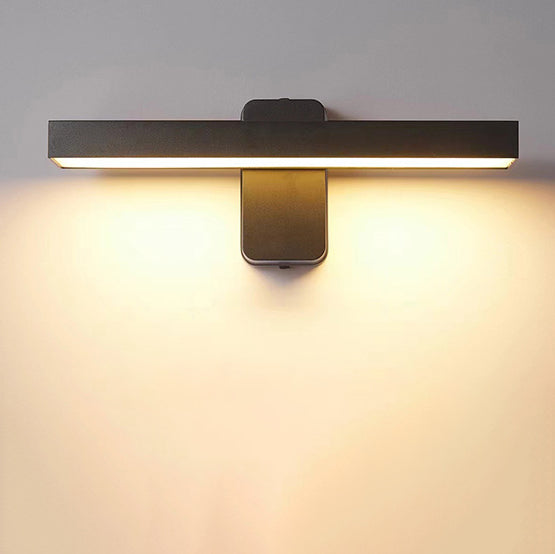 مصباح حائط LED مستطيل الشكل مصنوع من الألومنيوم والأكريليك بتصميم عصري بسيط ومقاوم للماء للاستخدام في الهواء الطلق 