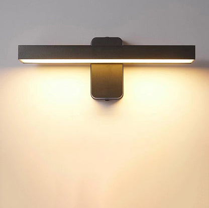 مصباح حائط LED مستطيل الشكل مصنوع من الألومنيوم والأكريليك بتصميم عصري بسيط ومقاوم للماء للاستخدام في الهواء الطلق 