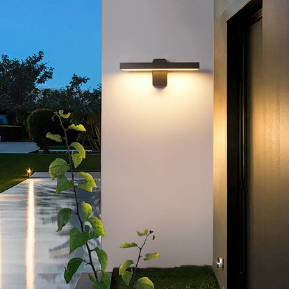 مصباح حائط LED مستطيل الشكل مصنوع من الألومنيوم والأكريليك بتصميم عصري بسيط ومقاوم للماء للاستخدام في الهواء الطلق 