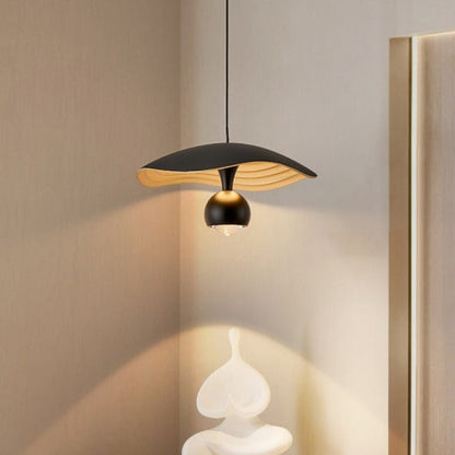 Contemporary Nordic Liftable Dome UFO Aluminum Acrylic LED Pendant Light For Bedroom